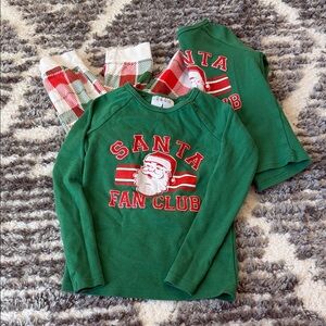 Green Santa Fan Club Pajama Set -x2